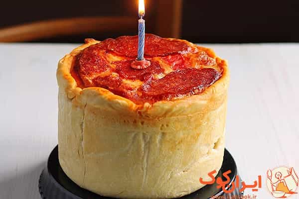 کیک پیتزا تولد