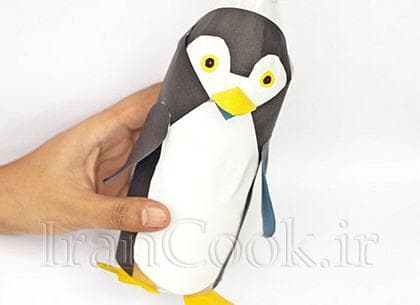 ساخت پنگوئن با بطری پلاستیکی